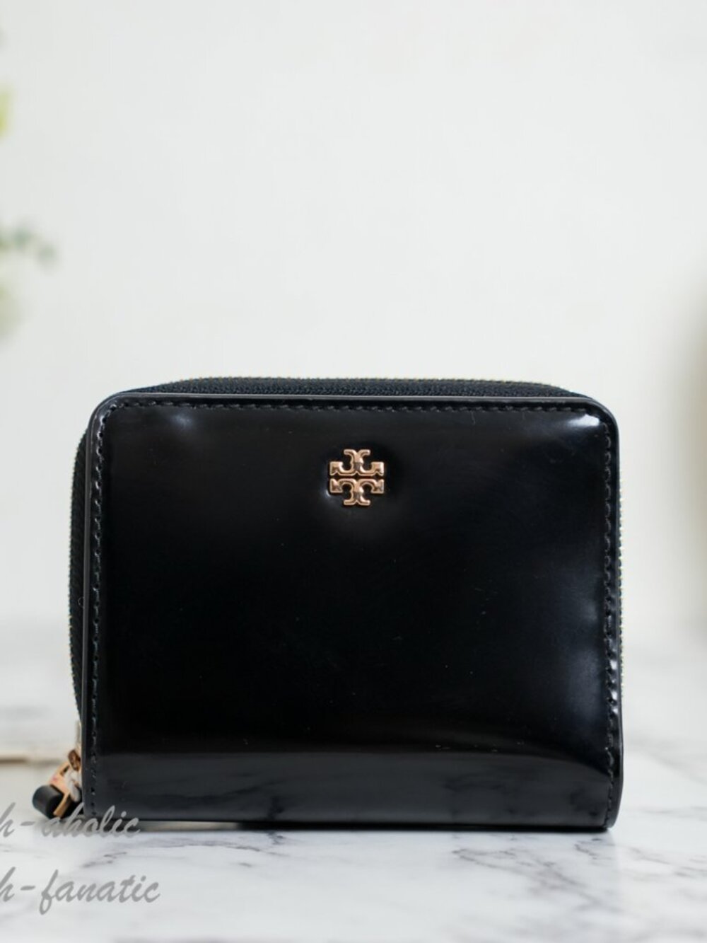 Tory Burch Emerson Mini Smooth Leather Wallet in Black 179858 NWT